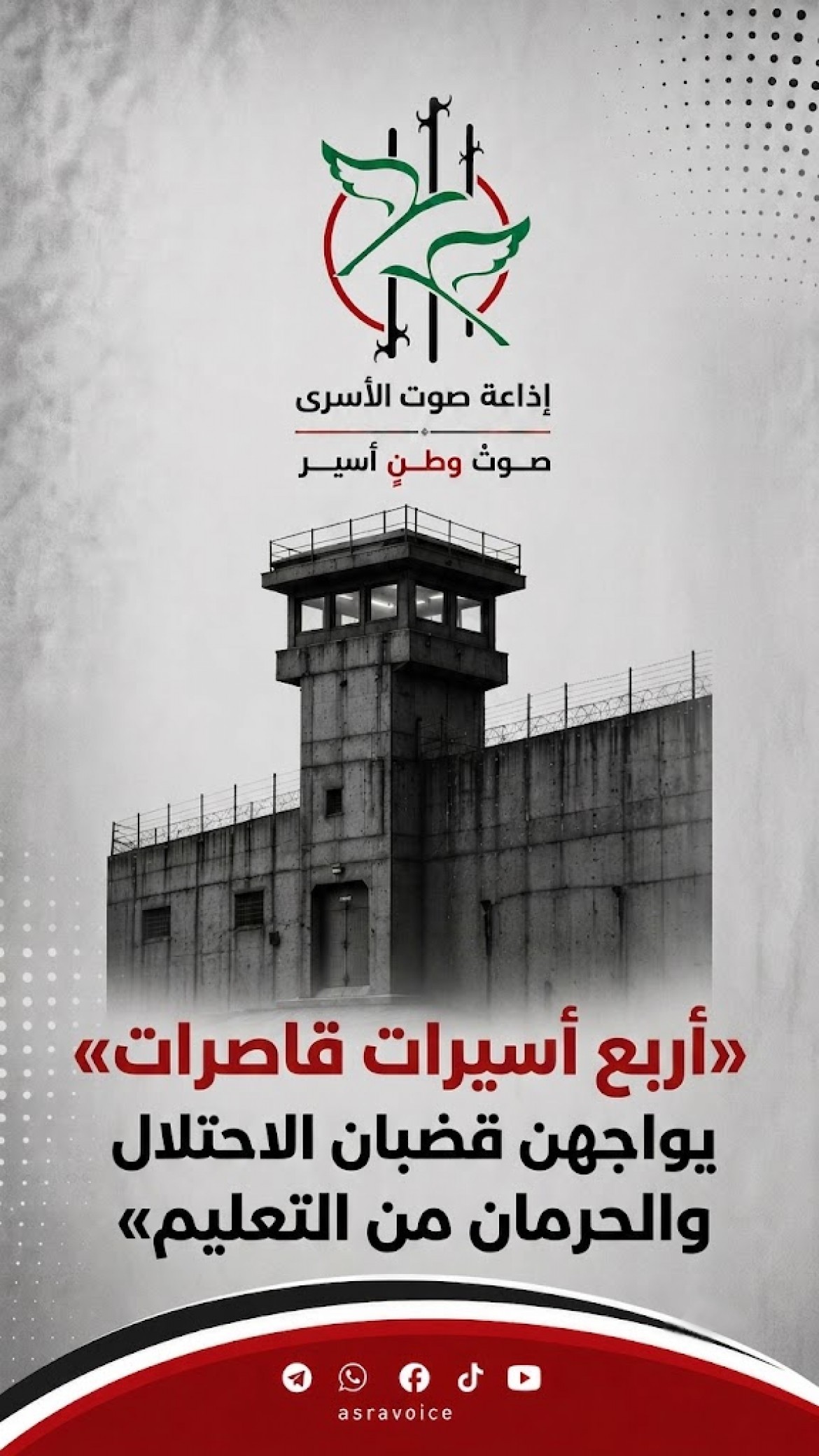 أربع أسيرات قاصرات يواجهن قضبان الاحتلال والحرمان من التعليم ‏