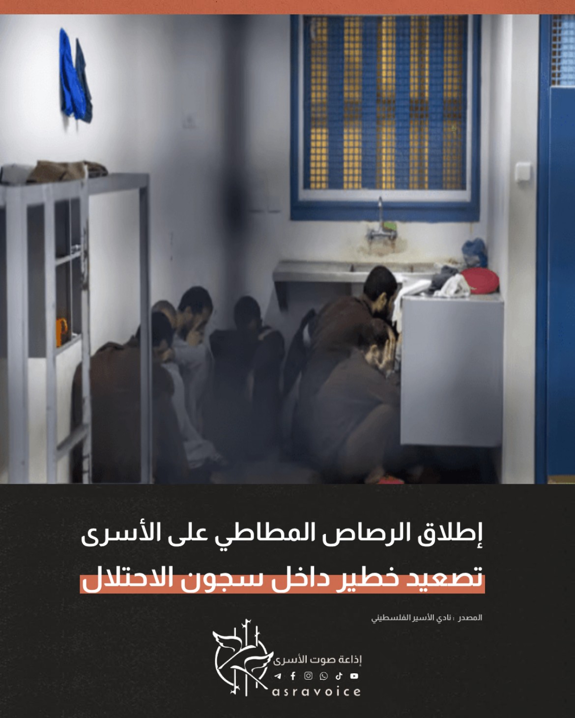 نادي الأسير: إطلاق الرصاص المطاطي على الأسرى.. تصعيد خطير داخل سجون الاحتلال
