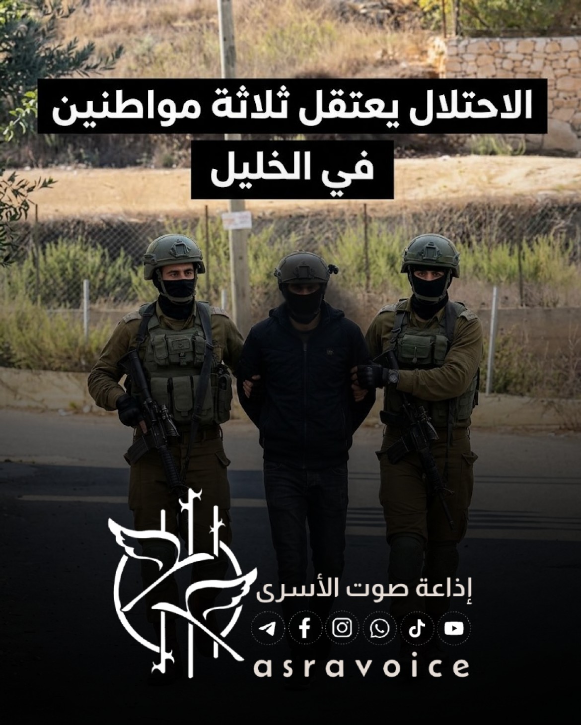الاحتلال يعتقل ثلاثة مواطنين في الخليل