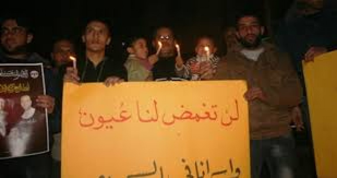 مسيرة ليلية نصرة للأسرى جنوب جنين