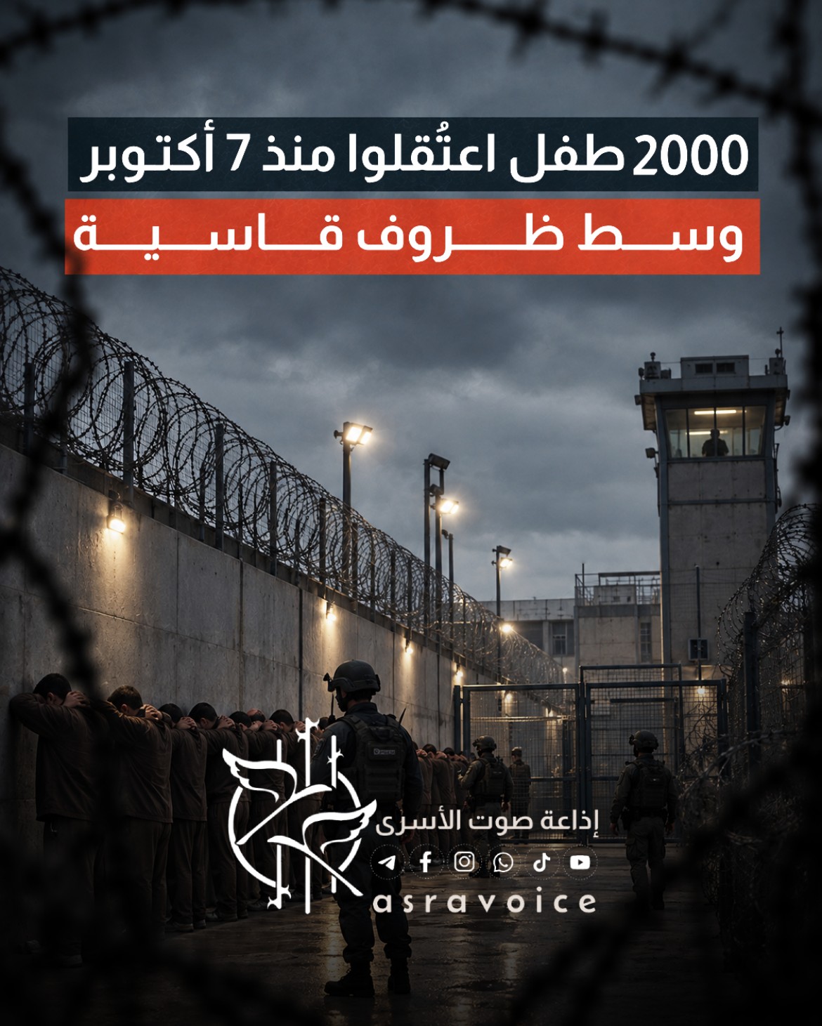 2000 طفل اعتُقلوا منذ 7 أكتوبر وسط ظروف قاسية