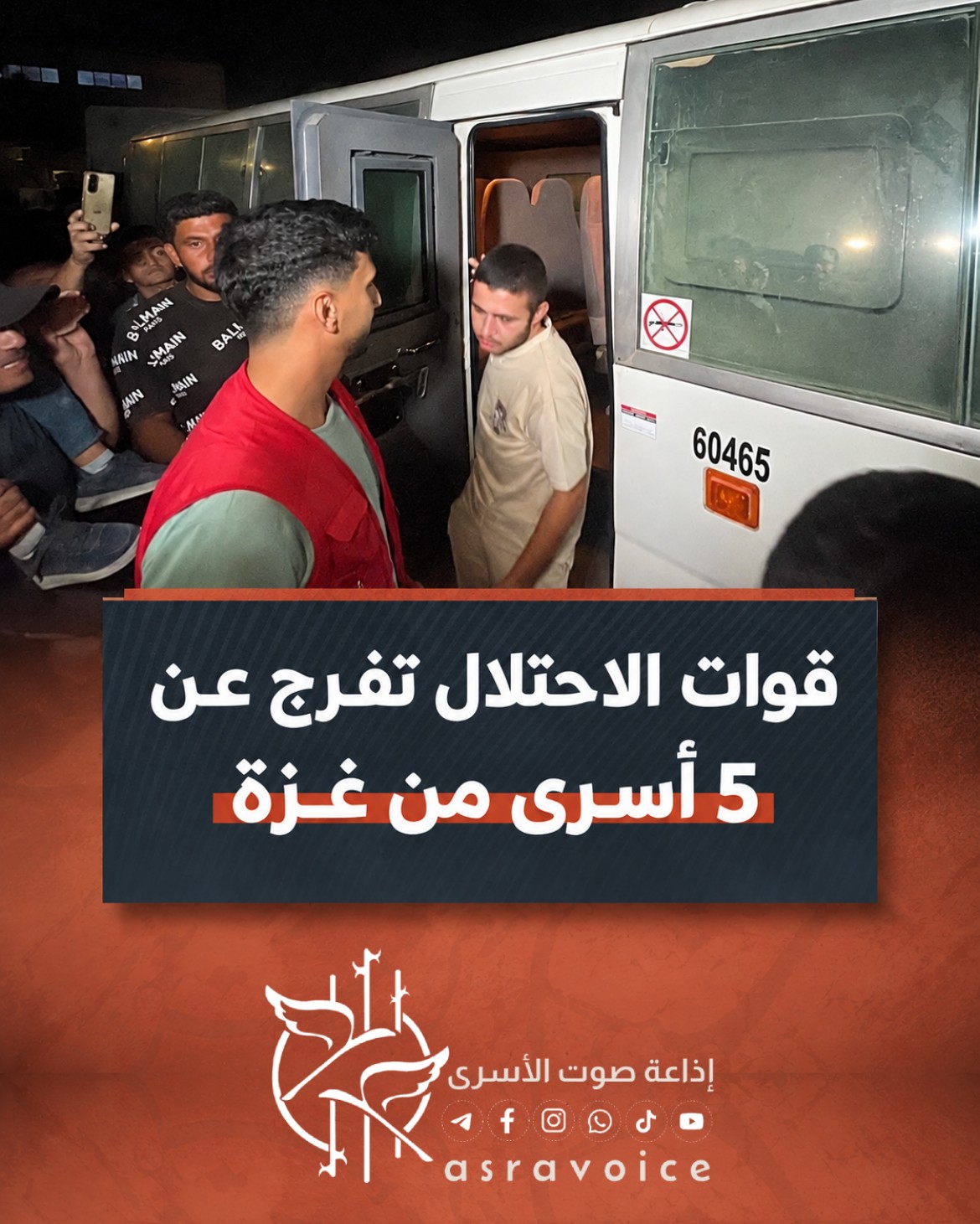 قوات الاحتلال تفرج عن 5 أسرى من غزة