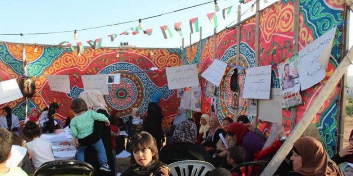 الاحتلال يهدم خيمة إسناد الأسرى في سلواد