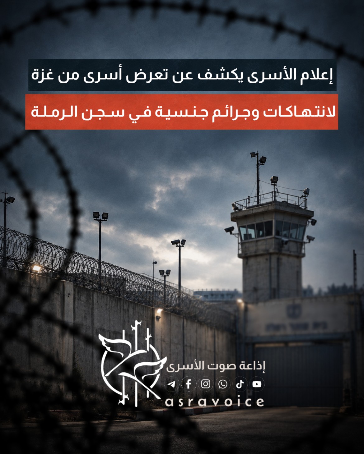 إعلام الأسرى  يكشف عن تعرض أسرى من غزة لانتهاكات وجرائم جنسية في سجن الرملة