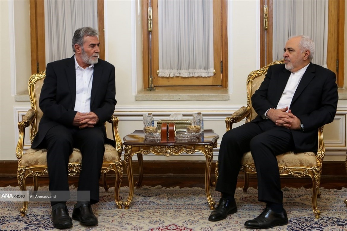 وزير الخارجية الإيراني و الامين العام لحركة لجهاد الاسلامي في فلسطين